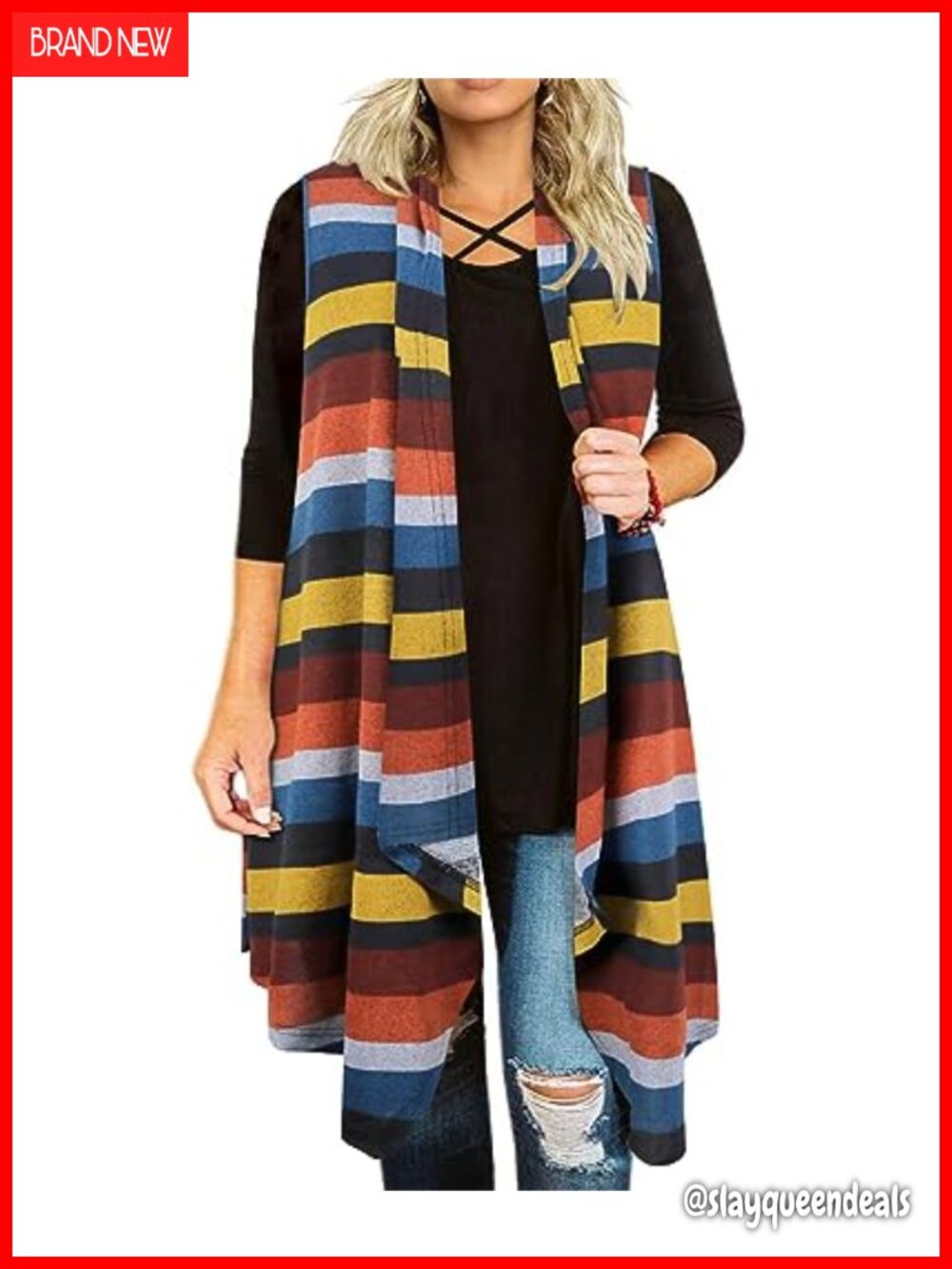 Plus Size Open Front Long Cardigan with Pockets Loose Knit Coat